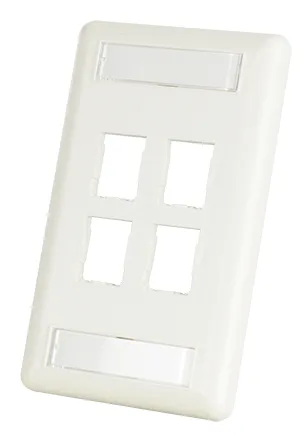 صورة Legrand HDJ 4-Port Single-Gang Faceplate with Label