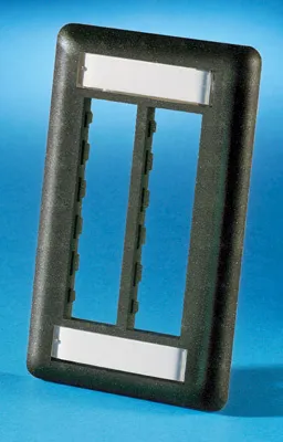 مقارنة Legrand HDJ 2-Port Rectangular Frame - Keystone Accessory {request()->input('language_config')['common']['with']} لوحة Legrand TracJack، ملحق Keystone، بلاستيك، أبيض