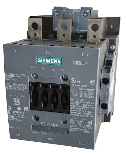 صورة Siemens 3RT10566AP36 موصل 3 أقطاب 37 كيلو واط 80 أمبير AC-3 230 فولت تيار متردد