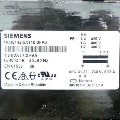 صورة محول عزل Siemens 4AM61425AT100FA0 أحادي الطور