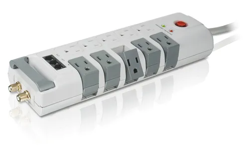 صورة Philips SPP3113WB واقي من اندفاع التيار 10 منافذ دوار أبيض