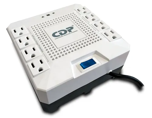 مقارنة منظم الجهد التلقائي CDP R-AVR1808، 1800 فولت أمبير / 1000 واط، 8 مخارج مع منظم جهد آلي CDP R-AVR2408 2400VA/1200W، 8 منافذ