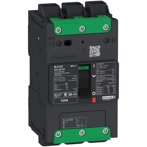 صورة لوحة توزيع كهرباء شنايدر إلكتريك QO116L125PG بـ 16 مساحة و 125 أمبير وقاطع رئيسي