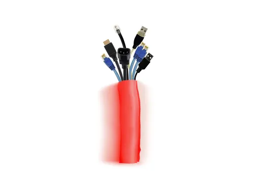 صورة Multibrackets M Universal Self-Wrapping Cable Sock, 40mm Diameter, 25m Length, Red