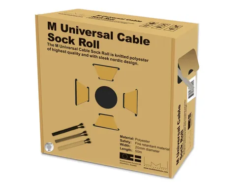 صورة Multibrackets Universal Cable Sleeve Roll, Silver, 20mm Width, 50m Length