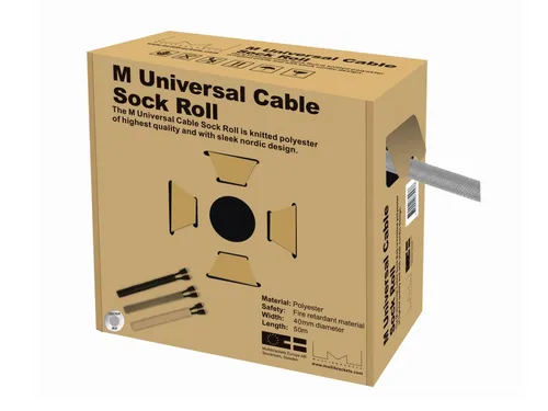 صورة Multibrackets Universal Cable Sleeve Roll, Silver, 40mm Width, 50m Length