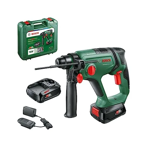 مقارنة Bosch AdvancedImpact Cordless Hammer Drill (1 x 2.5Ah Battery) {request()->input('language_config')['common']['with']} Bosch GSB 18V-110 C مثقاب صدم لاسلكي بدون فرش (18 فولت، عزم دوران 110 نيوتن متر، ظرف بدون مفتاح)