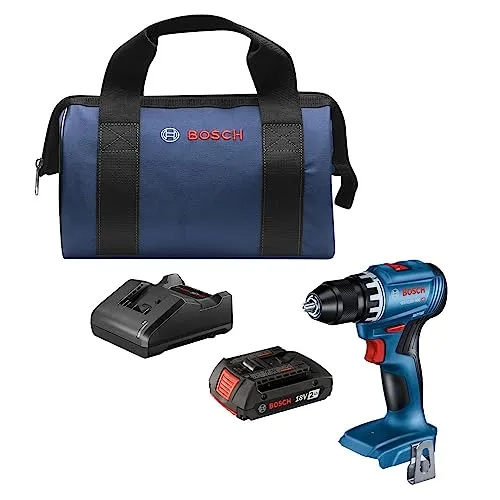 مقارنة Bosch AdvancedDrill 18 Cordless Drill Driver - 18V Lithium-Ion System {request()->input('language_config')['common']['with']} Bosch GSB 18V-110 C مثقاب صدم لاسلكي بدون فرش (18 فولت، عزم دوران 110 نيوتن متر، ظرف بدون مفتاح)