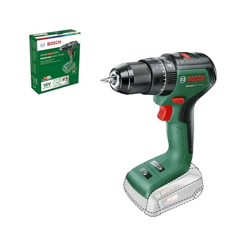 مقارنة Bosch GSB 18V-110 C مثقاب صدم لاسلكي بدون فرش (18 فولت، عزم دوران 110 نيوتن متر، ظرف بدون مفتاح) {request()->input('language_config')['common']['with']} دريل مطرقة لاسلكي Bosch UniversalImpact 18 ببطاريتين نظام 18 فولت