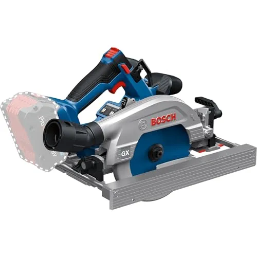 مقارنة منشار دائري محمول Bosch 0 601 6B5 030 بشفرة 19 سم ومحرك 1800 واط مع منشار دائري لاسلكي بوش GKS 18V-57 G مع قضيب توجيه FSN 1400 (18 فولت، عمق قطع 57 مم، قضيب توجيه 1400 مم)