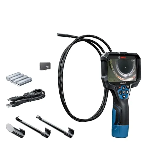 صورة كاميرا فحص بوش GIC 12V-5-27 C PROFESSIONAL صناعية، نظام 12 فولت، شاشة 5 بوصة، رأس كاميرا 27 مم