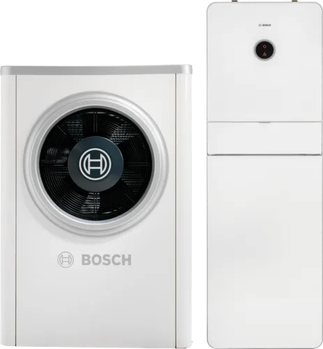 مقارنة مضخة حرارية Ariston Nuos Split Inverter WiFi مع وحدة مضخة حرارية داخلية Bosch LW 6 أرض-ماء
