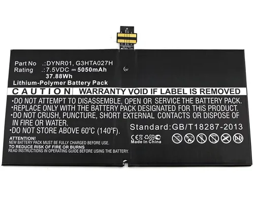 صورة بطارية ليثيوم بوليمر CoreParts TABX-BAT-MIS172SL قابلة لإعادة الشحن 5050mAh 7.5V