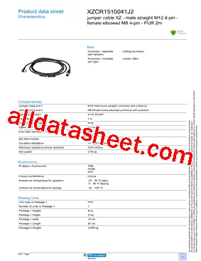 صورة Schneider Electric XZCR1510041J2 سلك توصيل 1.5 مم مربع