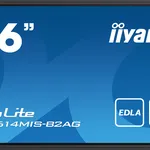 شاشة iiyama TE8614MIS-B2AG-REF تفاعلية رقمية 86 بوصة بدقة 4K UHD (مجددة)