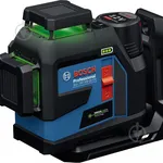 ليزر مستوى بوش GLL 12V-100-33 CG شعاع أخضر 100 قدم متوافق مع بطارية 12 فولت