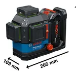 Bosch GLL 18V-120-33 CG 18V جهاز ليزر تسوية أخضر لاسلكي مع بلوتوث