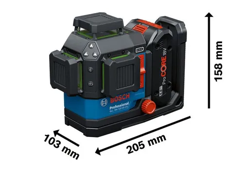 مقارنة Bosch GLL 12V-100-33 CG ليزر تسوية شعاع أخضر بنظام بطارية 12 فولت مع Bosch GLL 18V-120-33 CG 18V جهاز ليزر تسوية أخضر لاسلكي مع بلوتوث