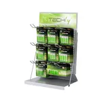 حامل عرض Techly I-TLY-BATTERY1 لوحدات عرض البطاريات، ارتفاع 50 سم