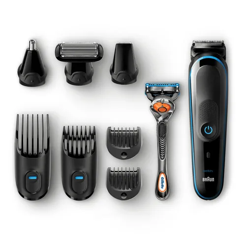 مقارنة Braun Beard Trimmer BT5060 Cordless Electric Beard and Hair Trimmer مع Braun Multigroomer 9-in-1 Trimmer MGK5080 - Wet & Dry Cordless Hair Clipper and Beard Trimmer