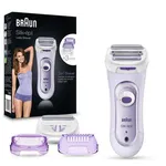 Braun Silk-épil 81653272 نظام حلاقة نسائي - 4 رؤوس، ملحق تشذيب، بنفسجي/أبيض