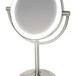 HoMedics MIR-8150-EU مرآة مكياج مستديرة قائمة من الفولاذ المقاوم للصدأ