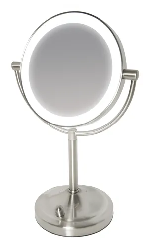 صورة HoMedics MIR-8150-EU مرآة مكياج مستديرة قائمة من الفولاذ المقاوم للصدأ