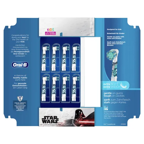 صورة Oral-B رؤوس استبدال فرشاة أسنان كهربائية للأطفال 8 قطع متعددة الألوان 81748450
