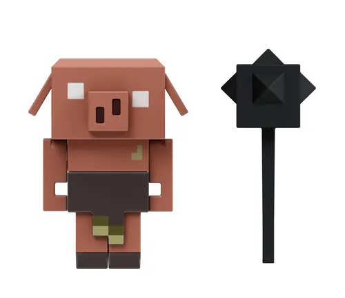 مقارنة مجموعة شخصيات Minecraft Legends بطول 3.25 بوصة مع شخصية ستيف من ماينكرافت - مجسم شخصية لعبة فيديو قابلة للتجميع