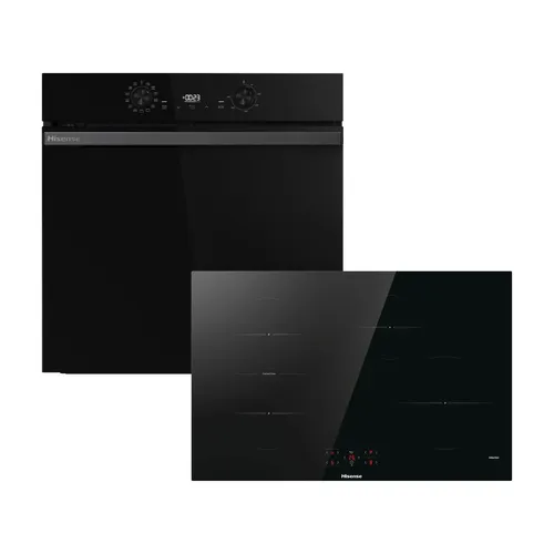 مقارنة فرن بلت ان مفرد وطقم موقد حث مغناطيسي Hisense HIPK2PBN80IND - أسود مع طقم أجهزة مدمجة من سيمنز iQ500: موقد سيراميك تسخين بالحث EM645CSB5E + فرن HE578ABS1