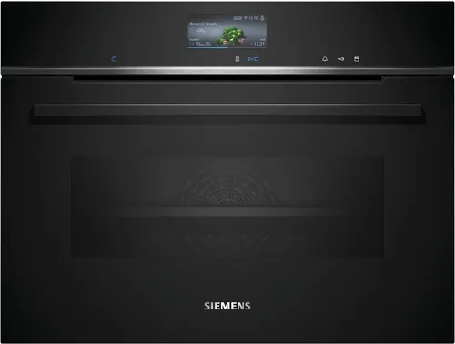 صورة فرن بخار مدمج سيمنس iQ700 CS736G1B1F 60 سم بسعة 30 لتر وقوة ميكروويف 1300 واط وتحكم FullTouch