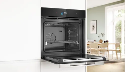 صورة فرن بخار مدمج بوش Serie 8 HSG738DB1 60 سم مع وظيفة FullSteam