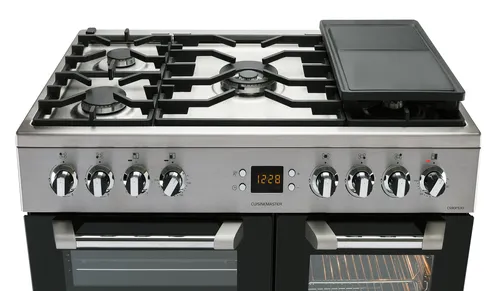 صورة Leisure CS90F530X 90cm Dual Fuel Range Cooker - 5 Burner Gas Hob, 3 Electric Ovens
