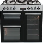 Beko KDVF90X 90 سم 5 شعلة غاز فرن مزدوج طباخ نطاق