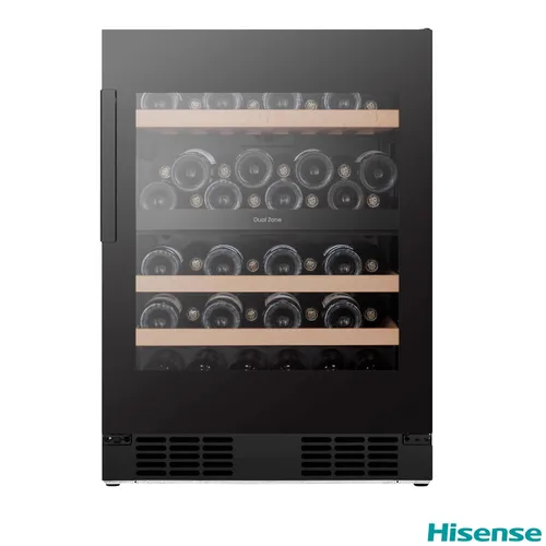 صورة ثلاجة نبيذ قائمة بذاتها Hisense RW3N122GSLF بسعة 122 زجاجة