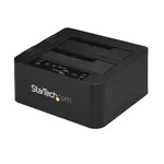 StarTech.com SATADOM DOCK122U33EB مزدوج 2.5 بوصة/3.5 بوصة SATA SSD/HDD مكرر وممحاة (USB 3.0)
