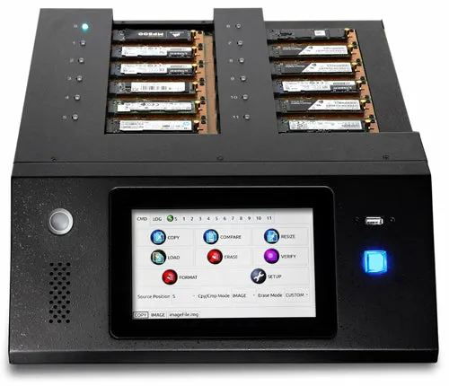 صورة iStorage KanguruClone 11 M.2 NVMe/SATA SSD Pro Duplicator (مستقل، 11 محرك، 25 جيجابايت/دقيقة)