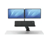 Fellowes Lotus RT Sit-Stand Workstation – Dual Monitor Black