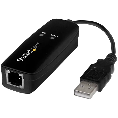 مقارنة مودم إيثرنت NETGEAR DM111PBL ADSL2+ (الملحق B) مع مودم فاكس StarTech.com USB 2.0 56K V.92 - مودم خارجي للاتصال الهاتفي للكمبيوتر/اللابتوب