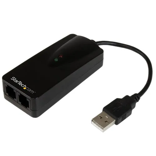 صورة StarTech.com USB 2.0 خارجي مودم اتصال هاتفي (منفذان)