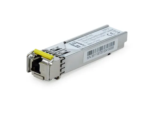 صورة جهاز إرسال واستقبال SFP صناعي أحادي النمط BiDi من LevelOne بسرعة 1.25 جيجابت في الثانية (1310 نانومتر/1550 نانومتر، 20 كم)