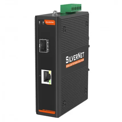 صورة محول وسائط SilverNet SIL 73101P جيجابت إيثرنت إلى ألياف بصرية