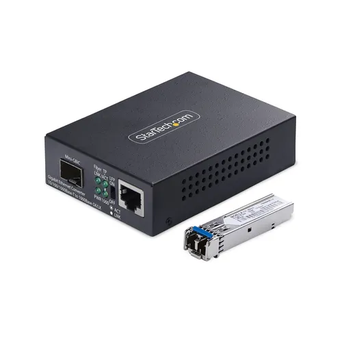 صورة محول وسائط StarTech.com جيجابت إيثرنت من النحاس إلى الألياف