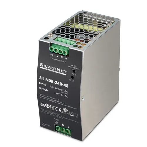 صورة SilverNet NDR-240-48 وحدة إمداد الطاقة 240 وات 48 فولت تيار مستمر