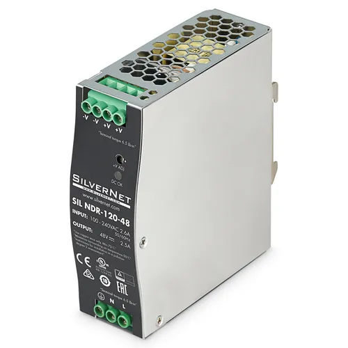 صورة SilverNet 120W 48V 2.5A Industrial DIN Rail Mount Power Supply