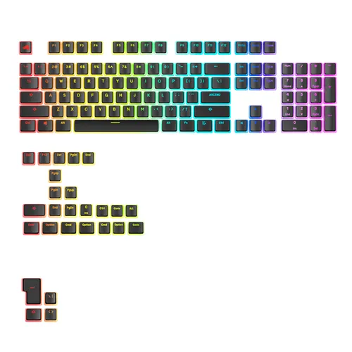 مقارنة ملحق غطاء المفاتيح Glorious Gaming GLO-KB-ACC-KC-GPBT-AURA-BLK-US مع أغطية مفاتيح بودينغ HyperX - مجموعة كاملة - PBT - أبيض (تخطيط أمريكي)