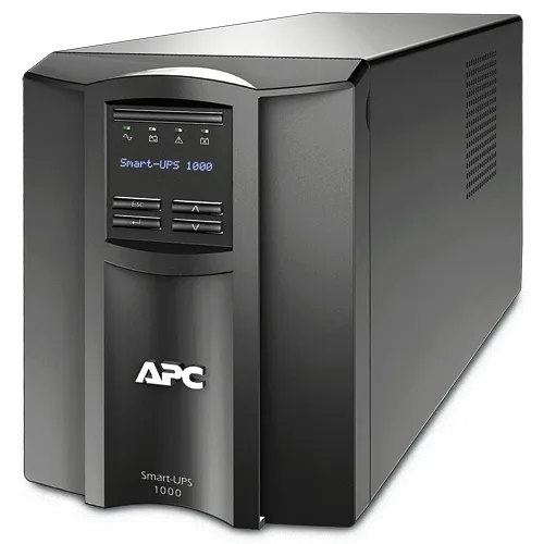 مقارنة مزود الطاقة غير المنقطع APC SMT1000 (UPS) مع جهاز إمداد الطاقة اللامنقطعة (UPS) فيرتيف PSI5-750MT120
