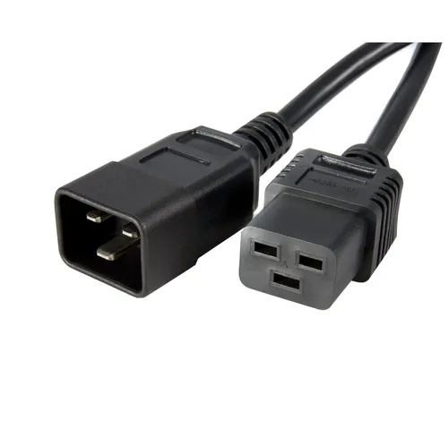 مقارنة وصلة تمديد طاقة بطول 3 قدم (1 متر) C19 إلى C20، 13 أمبير 250 فولت، 16AWG، مدرج بقائمة UL {request()->input('language_config')['common']['with']} كابل طاقة كمبيوتر StarTech.com بطول 10 قدم (3 متر)