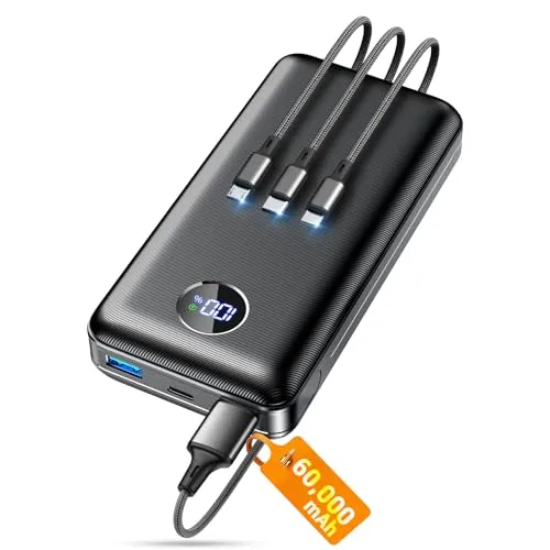 مقارنة USAMS US-CD137 PB52 بسعة 10000 مللي أمبير {request()->input('language_config')['common']['with']} ZZI 60000mAh Portable Charger Ebony