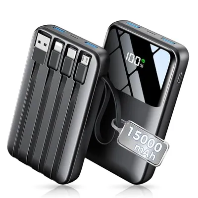 HELLEE 15000mAh Power Bank Black